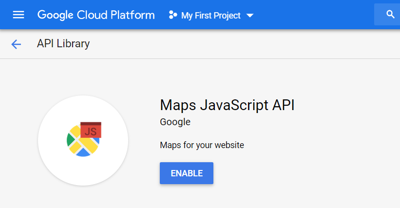 Enable Maps JavaScript API