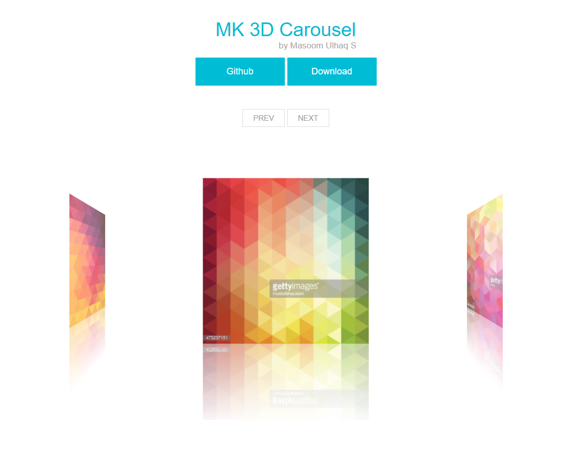 A Simple 3D & Responsive Image Carousel