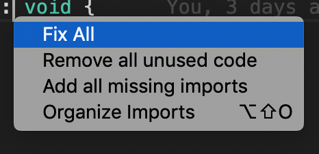 Source Action -&gt; Add all missing imports